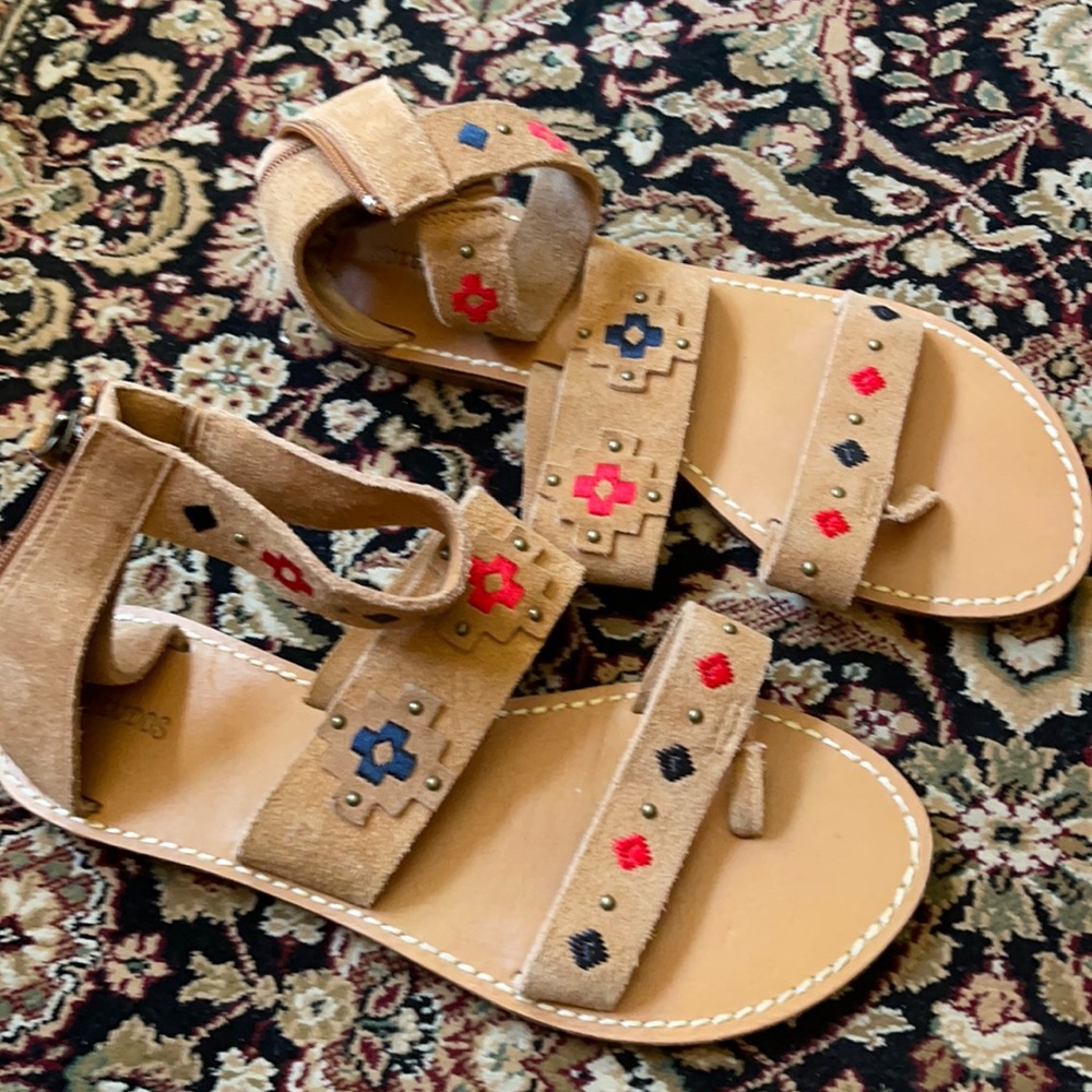 Soludos sandals with ankle strap size 10